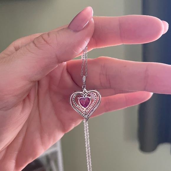 π Host Pick π Pink Sapphire Necklace - Picture 5 of 8